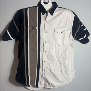 Cumberland Outfitters Button Shirt Mens 2XL Western Aztec Shirt Short Sleeve